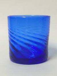 沖縄琉球グラス　モールロックグラス　青